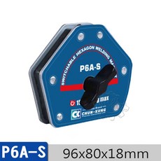 ＊中崙五金【附發票】帶開關六角型 焊接固定器 P6A-S(小)/P6A-M(中) 開關控磁 磁性焊接固定器, 1個