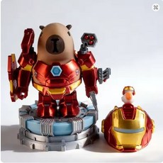 [자석피규어] 카피바라 아이언맨 마그네틱 피규어 14cm, 1개