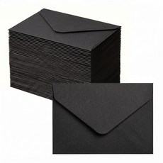 드림팩토리 미니 종이 카드봉투 명함봉투, 100개, 블랙
