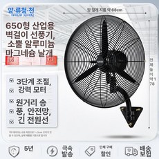 벽걸이 대형선풍기 산업용 공업용 업소용 저소음, FS-65 B