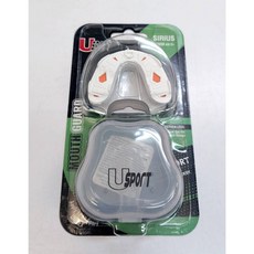 神拳阿凱 U Sport sirius 三層護齒 附收納盒 黑白藍 台灣製造 歐盟認證, 1個, 白橘