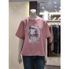 트리아나 트리아나 소고프린트라운드 반팔블라우스AJ2BA05 (P002850129)