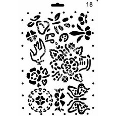 ST-B50-0038 型染版(Stencil) - 蝶古巴特diy-簍空模板-塗鴉模版-繪畫模版, 1個, B50-0038