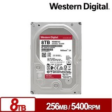 WD 威騰 紅標 8TB 3.5吋 NAS硬碟 (WD80EFAX) - 現貨熱銷