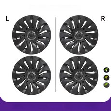 테슬라 모델3 Y 전용 휠커버 보호 휠캡, Y19 스톰 대칭 [무광블랙 패턴], 1개