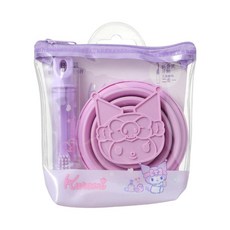 산리오 접이식 여행 휴대용 칫솔 + 케이스 세트, 퍼플, 1개