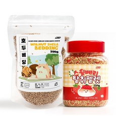 기화 소동물케어 2종세트 호두베딩 300g 탈취펠렛 스윗베리