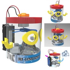 휴대용 에어컨 쿨러봇 만들기 얼음 공기냉각 쿨링장치 미니 로봇 에어콘 로보트 (1인용), 1개
