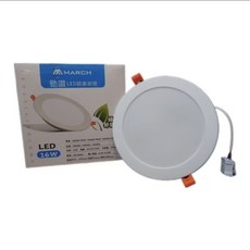 (A Light)附發票［台灣晶元晶片］MARCH LED 15W 崁燈 玻璃面板 GL15W15D28V, 1個, 15cm導光板,6000k白光