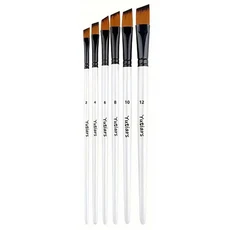 6pcs 아티스트 페인트 브러쉬 세트 아크릴 오일에 대 한 바디 페이스 락 캔버스에 수채화 그림, 1개