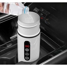 자동차 탑재 온수기 커피 주전자 12V24V USB 충전식 500ml 304스텐 블랙 500ml 1개 노블 블랙 차량용 12v24v × 1개, 레드 - 12V24V 차량용/500ml × 1개