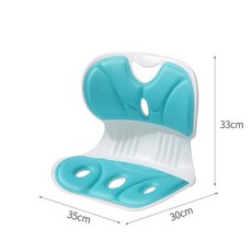 人體工學護腰坐墊 矯正坐姿 久坐減壓 脊椎支撐 藍綠色, 日本熱銷【藍綠色】三位一體包覆