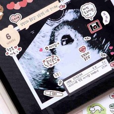 초음파앨범 임신 주수 스티커 꾸미기 세트 10종 초음파앨범스티커