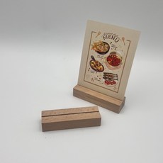 雨林薰舍 木質明信片底座 櫸木底座，簡約設計，穩固支撐，展示珍藏明信片，居家辦公室擺設, 1個