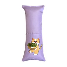 오시개냥 담다 국내산 포켓 고양이 장난감 캣닢 마따따비 쿠션 대형 특대형 애착인형, 1개, 대 퍼플