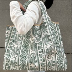 대용량 접이식 휴대용 쇼핑백 장바구니 편의점 마트 가방 두꺼운 시장가방 답례품, 1개, 코끼리