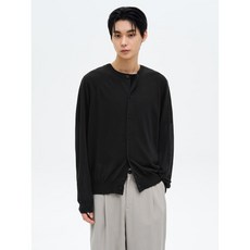 에잇세컨즈 8SECONDS 강연 라운드 가디건 블랙 XOB860 JBQ566