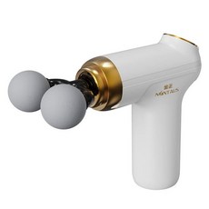 NÓNTAUS雙頭筋膜槍 USB充電 肌肉放鬆震動健身 頸部, 珍珠白, KY02