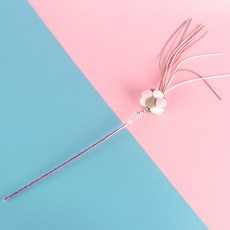 폼폼이 고양이 낚싯대 장난감 핑크, 혼합색상