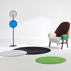 팝컬러 워셔블 단모 원형 러그 카페트 2size 9colors, 코랄핑크, 100cm