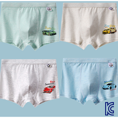 와이비비 남아 스포츠카 슈퍼카 자동차 사각 드로즈 팬티 4종세트