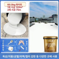 포시즌스토어 방수깡패 초강력 페인트 방수제 방수, 1개, 1L, 30년 보증 화이트 60kg 120m2
