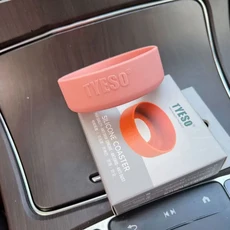 Tyeso 병용 미끄럼 방지 커버 실리콘 컵 보호 하단 슬리브 71-77mm 직경 신제품 1 개, 01 pink