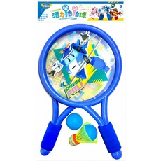 POLI 活力拍拍球 雙拍組 附球拍 羽球 藍色, 波力PL009L