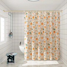 달콤 복숭아 맞춤 욕실커텐 패브릭 샤워커튼 화장실커튼, 1개, A. 폴의 사이즈를 맞춤 제작하거나 색상을 변경해야 하