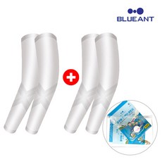 블루안트 아쿠아 X밴더 자외선차단 무봉제 심리스 어린이 쿨토시 1+1 브래드파우치 NEW, 화이트2p+화이트2p, 1세트