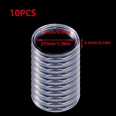 10/25/50/100Pcs 19 33mm 투명 동전 케이스 홀더 수집 상자 보관 캡슐 보호 컨테이너, 27mm 10pcs
