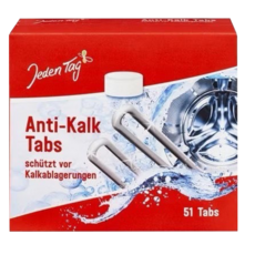 Jeden Tag Anti-Kalk Tabs 洗衣機清潔錠，深層清潔，去除異味，保護家人健康, 1箱, 612g