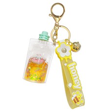 Tiger Pavilion 시나모롤 파우치 앤 스트랩 키링, 1개, 옐로