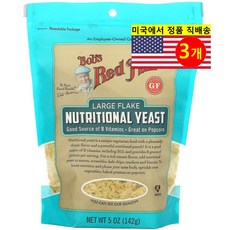 Bobs Red Mill 밥스 레드 밀 그린 슈퍼 푸드 큰 입자 영양 효모 Large Flake Nutritional Yeast, 142g, 3개