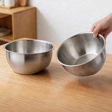 Tiger Pavilion 304스테인리스 사선형 물빠짐 바구니 2개입, 실버, 1개