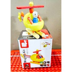 木製可拆裝直升機模型玩具，兒童益智組裝玩具，激發想像力與創造力, 1個