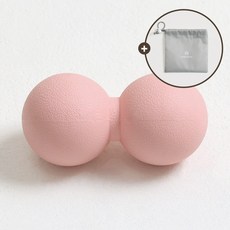 모매착 마사지볼 땅콩 지압볼 발바닥 등 어깨 요가 마사지공, 1개, 핑크 (MMB01)