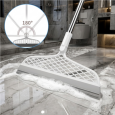 싹솔홈 완전밀착 실리콘 빗자루 스퀴지, 화이트, 1개