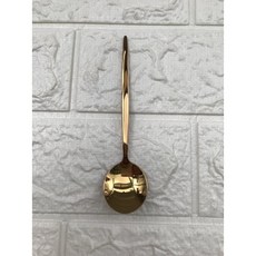 東昇瓷器餐具 食品級不鏽鋼鍍鈦金小叉, 1個, 小圓匙長13.5cm