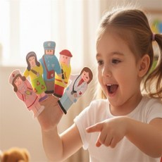 두두쇼핑몰샵 손가락 요리사와 직업 8종 펠트소재 입체적놀이 사회성발달