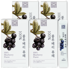 헤밀레 통째로 블루베리 퓨레 100% 스틱(안데스산맥 채취), 56개, 20g