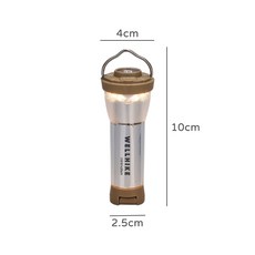 WELLHIKE 手電筒 戶外露營燈具, 1個, 露營燈塔燈 卡其色【贈1/4磁吸底座】