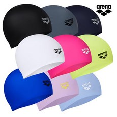 아레나 플레인 A4AC1AC01 실리콘 수모/수영모자 프리미엄 강습용 남성 여성 공용 수모, WHT(화이트)