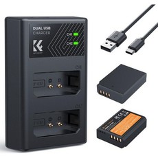 케이앤에프 컨셉 LPE10 듀얼 USB 충전기 캐논 및 EOS 리벨 T3 T5 T6 T7 키스 X50 X70 1100D 1200D 1300D 2000D 4000D 디지털 카메라