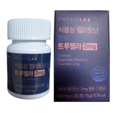 피지스랩 식물성 멜라토닌 함유 트루멜라 2mg, 30정, 1개