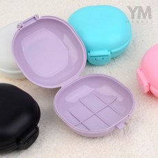 YM 휴대용 미니 케이스 줄이어폰파우치, 파랑색