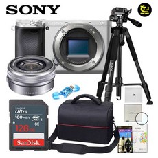 소니 정품 A6400 + 16-50mm II KIT 실버 / 프리미엄 삼각대 패키지 8종세트 / 128G / TJ