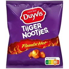Duyvis Tijgernootjes Flamin' Hot I 크리스피 코팅 스파이시 시즈닝 땅콩 | 275g 275g(9.5온스), Duyvis Tijgernootjes Flamin' H, 1