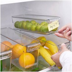 클립칵투스 수납상자 3.2L 냉장고용 투명 32x10x15cm, 없음