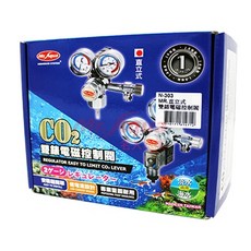 MR.AQUA雙錶電磁控制閥 CO2雙錶電磁控制閥 水草缸必備, 1個, MR. 直立式雙錶電磁控制閥